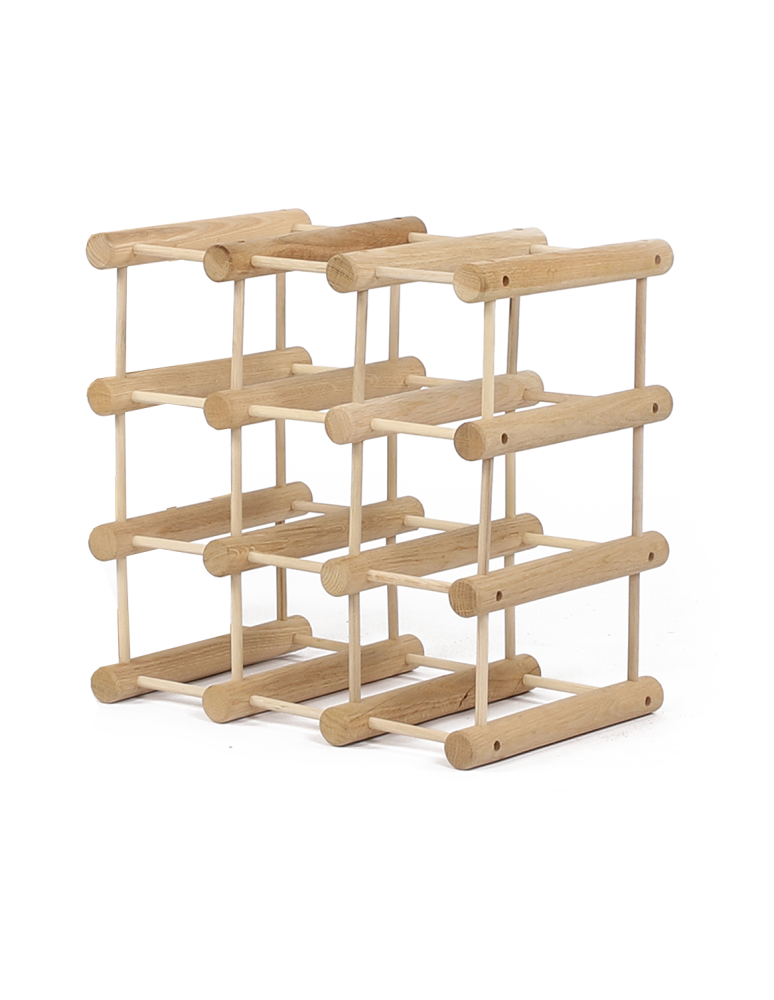 Regały - Modułowy stojak na wino /9 butelek — RW7 — Naturalny dąb - produkt b2b.wamar.biz 2