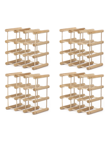 Modułowy stojak na wino x4 /36+9 butelek — RW7 — Naturalny dąb - produkt 2