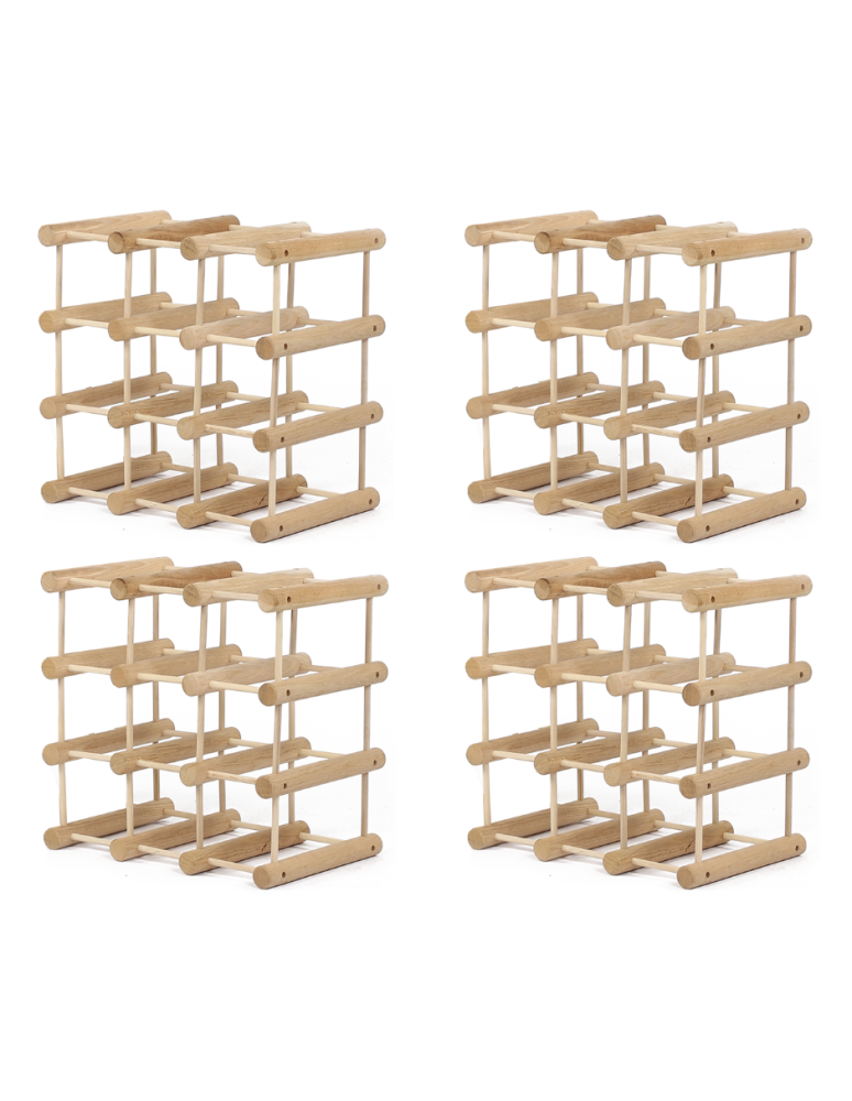 Regały - Modułowy stojak na wino x4 /36+9 butelek — RW7 — Naturalny dąb - produkt b2b.wamar.biz 2