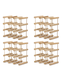 Modułowy stojak na wino x4 /36+9 butelek — RW7 — Naturalny dąb - product 2