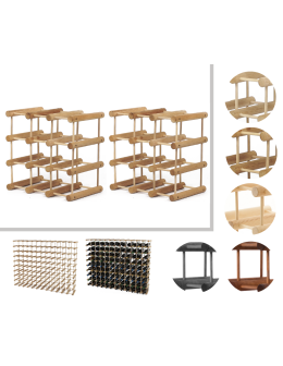 Modułowy stojak na wino x2 /18+3 butelek — RW7 — Olejowany dąb