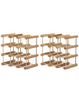 Modułowy stojak na wino x2 /18+3 butelek — RW7 — Olejowany dąb - product 2