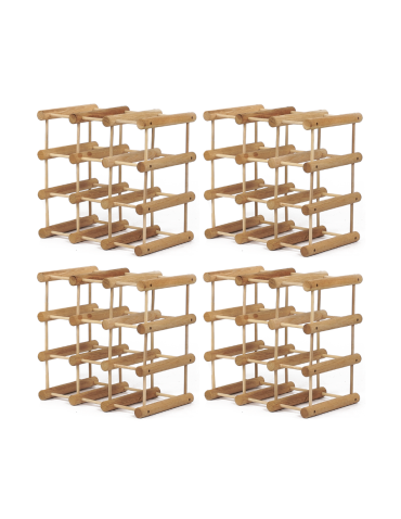 Modułowy stojak na wino x4 /36+9 butelek — RW7 — Olejowany dąb - product 2