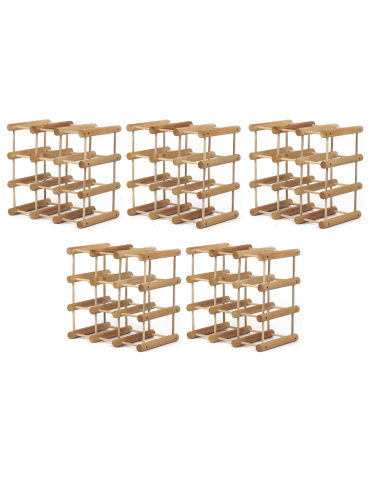 Modułowy stojak na wino x5 /45+12 butelek — RW7 — Olejowany dąb - product 2