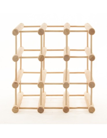 Regały - Modułowy stojak na wino /9 butelek — RW7 — Naturalna sosna - product 3