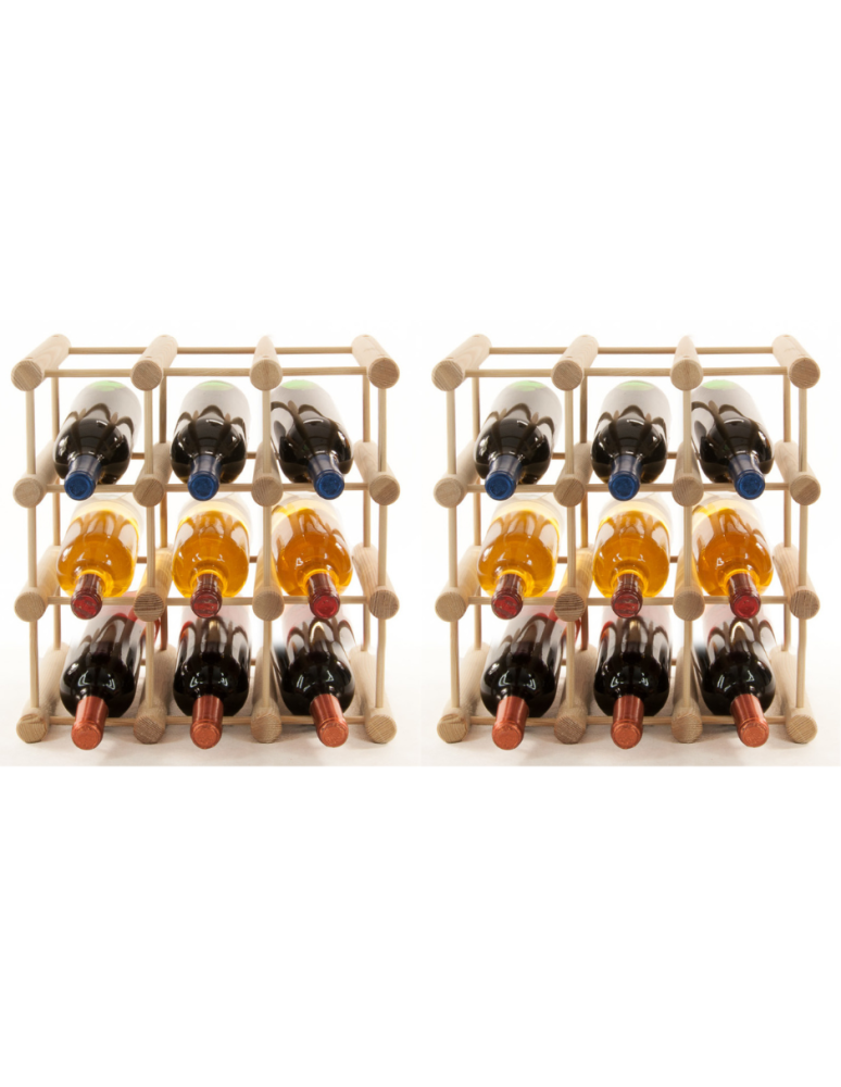 Regały - Modułowy stojak na wino x2 /18+3 butelek — RW7 — Naturalna sosna - product b2b.wamar.biz 2
