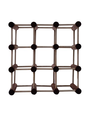 Modułowy stojak na wino /9 butelek — RW7 — Brązowa sosna - product 2