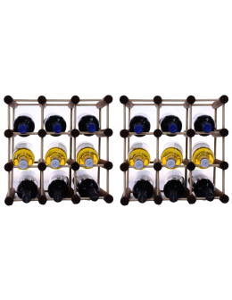 Modułowy stojak na wino x2 /18+3 butelek — RW7 — Brązowa sosna - product 2