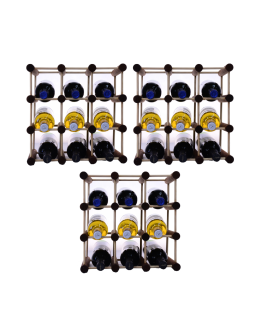 Modułowy stojak na wino x3 /27+6 butelek — RW7 — Brązowa sosna - product 2