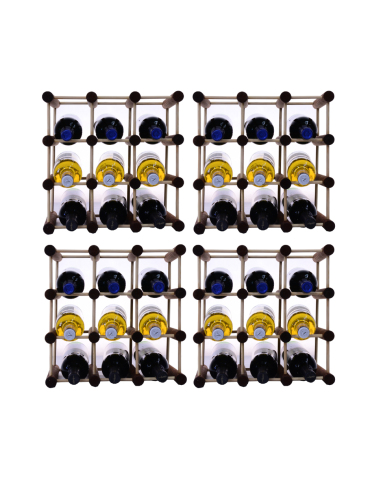 Modułowy stojak na wino x4 /36+9 butelek — RW7 — Brązowa sosna - product 2