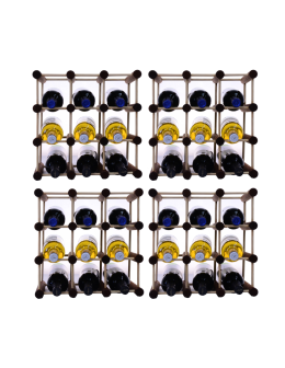 Modułowy stojak na wino x4 /36+9 butelek — RW7 — Brązowa sosna - product 2