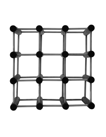 Modułowy stojak na wino /9 butelek — RW7 — Szara sosna - product 2