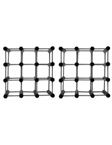 Modułowy stojak na wino x2 /18+3 butelek — RW7 — Szara sosna - product 2