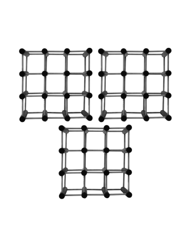 Modułowy stojak na wino x3 /27+6 butelek — RW7 — Szara sosna - product 2