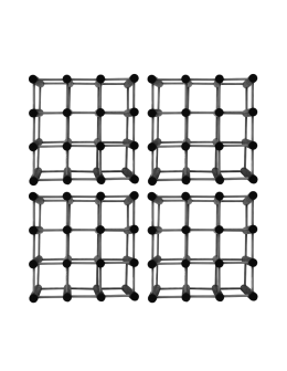 Modułowy stojak na wino x4 /36+9 butelek — RW7 — Szara sosna - product 2