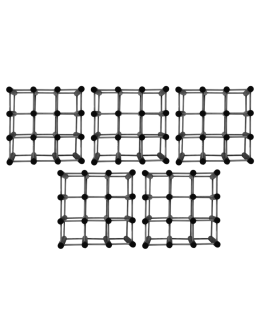 Modułowy stojak na wino x5 /45+12 butelek — RW7 — Szara sosna - product 2