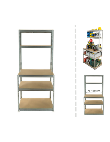 Metalowy Stół Warsztatowy SZZ szer. 90cm - Ocynkowany