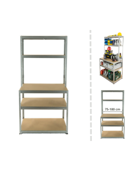 Metalowy Stół Warsztatowy SZZ szer. 100cm - Ocynkowany