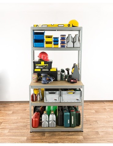 Stoły robocze - Metalowy Stół Warsztatowy SZZ szer. 110cm - Ocynkowany - product 4