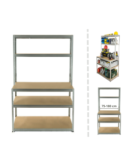 Metalowy Stół Warsztatowy SZZ szer. 180cm - Ocynkowany