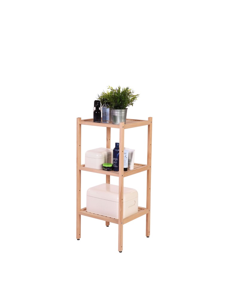 Regały - Bukowy regał łazienkowy RLB /Tarni/ 3 półki - Naturalny - product b2b.wamar.biz 3