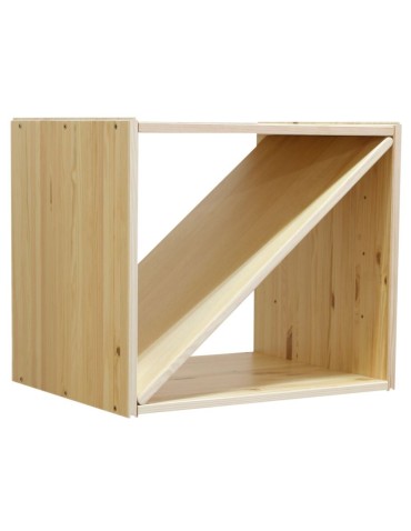 Drewniany regał modułowy /przekątna otwarta półka RSKL – Naturalny - product 2