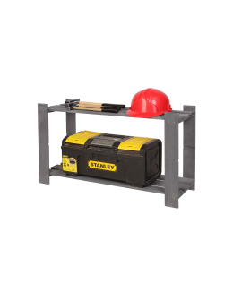 Regał na książki drewniany B06R 50x80x28 2 półki Szary