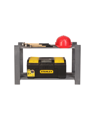 Regał na książki drewniany B06R 50x80x28 2 półki Szary - product 2