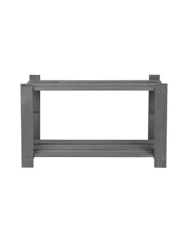 Regały - Regał na książki drewniany B06R 50x80x28 2 półki Szary - product 9