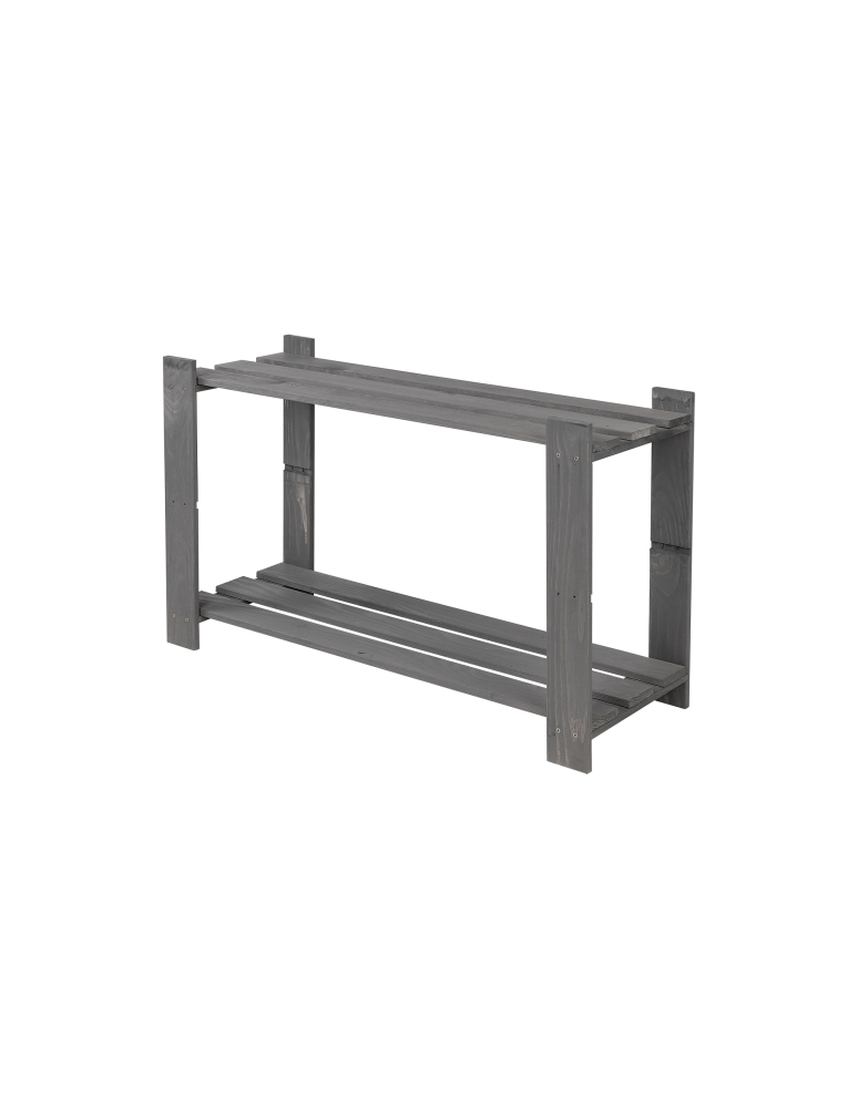 Regały - Regał na książki drewniany B06R 50x80x28 2 półki Szary - product b2b.wamar.biz 10