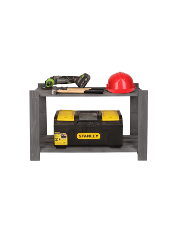 Regał na książki drewniany B07R 50x80x38 2 półki Szary - product 2