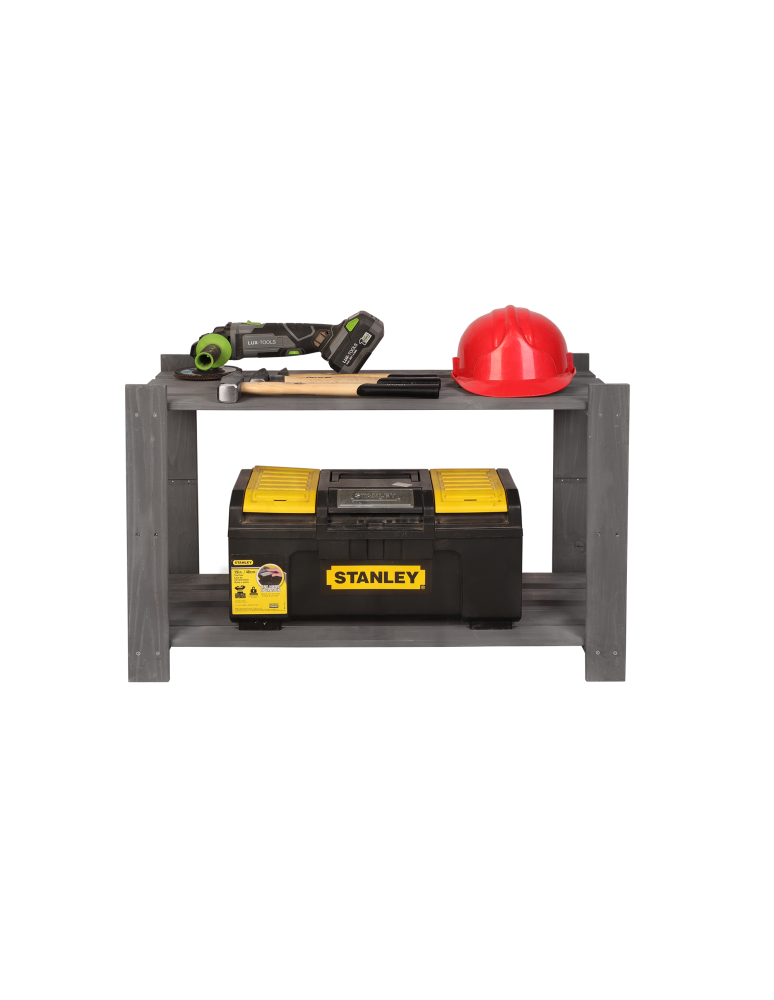 Regały - Regał na książki drewniany B07R 50x80x38 2 półki Szary - product b2b.wamar.biz 2