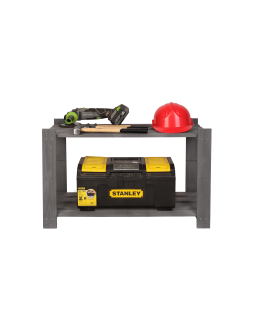 Regał na książki drewniany B07R 50x80x38 2 półki Szary - product 2