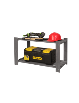 Regał na książki drewniany B07R 50x80x38 2 półki Szary