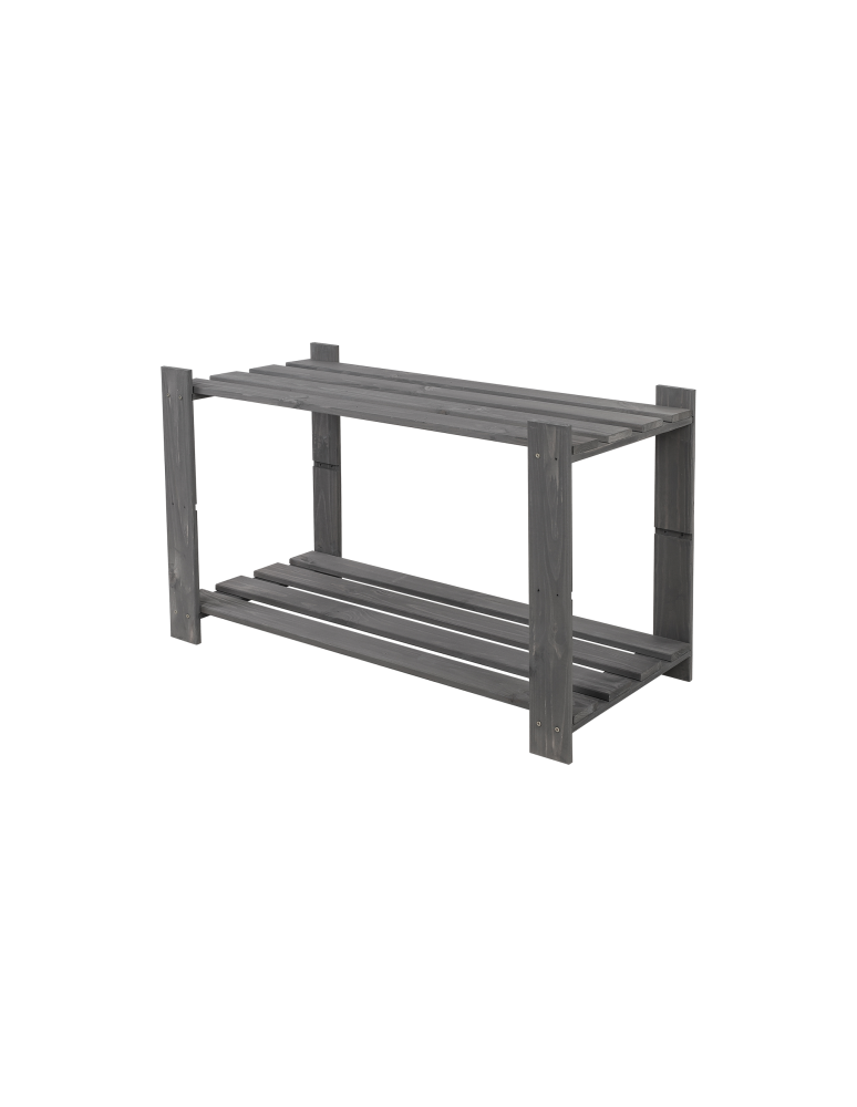 Regały - Regał na książki drewniany B07R 50x80x38 2 półki Szary - product b2b.wamar.biz 10