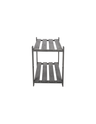 Regały - Regał na książki drewniany B07R 50x80x38 2 półki Szary - product 11