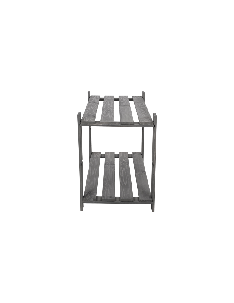 Regały - Regał na książki drewniany B07R 50x80x38 2 półki Szary - product b2b.wamar.biz 11