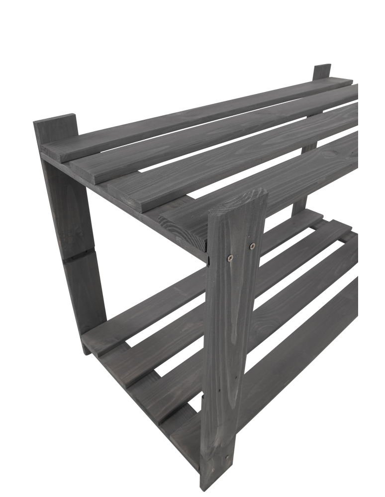 Regały - Regał na książki drewniany B07R 50x80x38 2 półki Szary - product b2b.wamar.biz 12