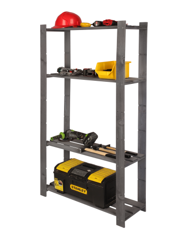 Regał na książki drewniany B17R 150x80x28 5 półek Szary