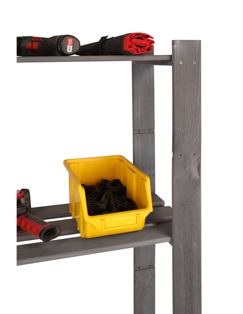 Regały - Regał na książki drewniany B17R 150x80x28 5 półek Szary - product b2b.wamar.biz 4