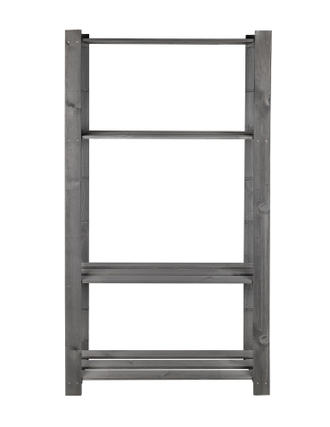 Regały - Regał na książki drewniany B17R 150x80x28 5 półek Szary - product 9