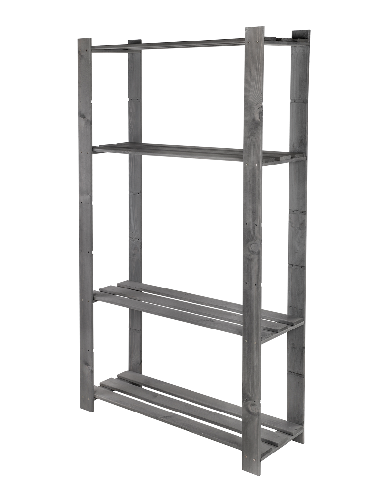 Regały - Regał na książki drewniany B17R 150x80x28 5 półek Szary - product b2b.wamar.biz 10