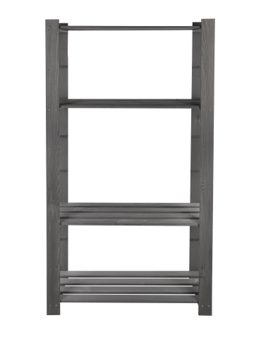 Regały - Regał na książki drewniany B23R 150x80x38 4 półki Szary - product 6