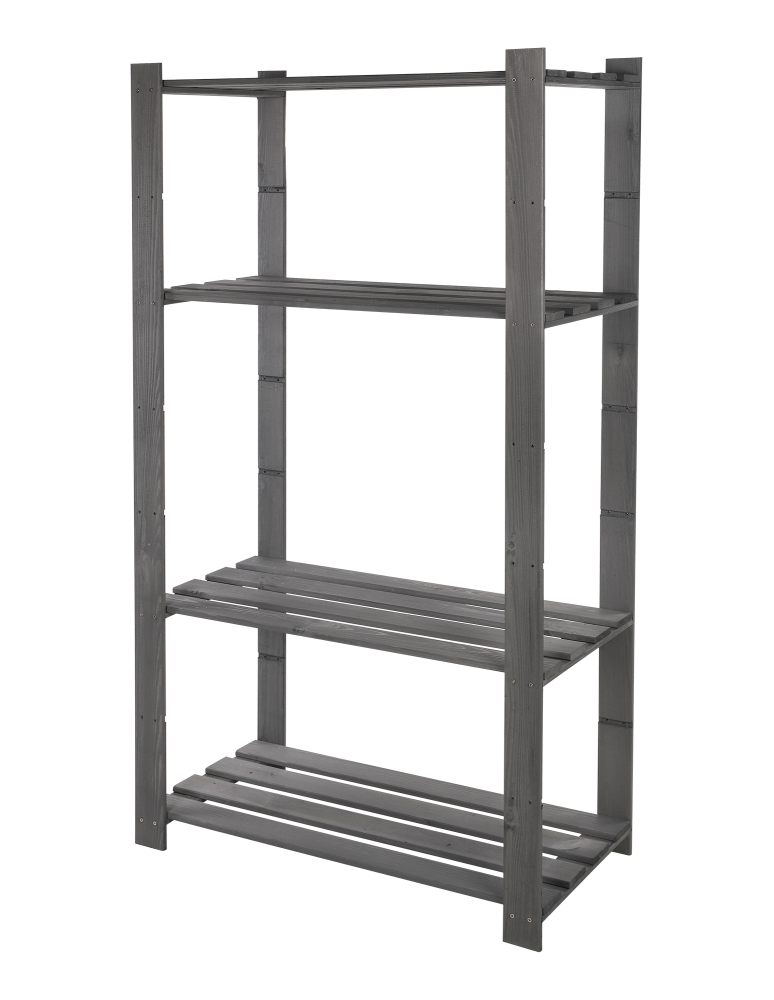 Regały - Regał na książki drewniany B23R 150x80x38 4 półki Szary - product b2b.wamar.biz 7