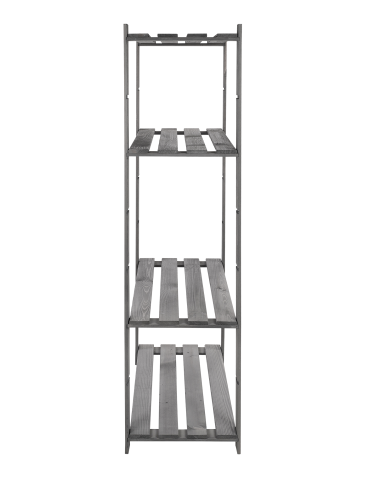 Regały - Regał na książki drewniany B23R 150x80x38 4 półki Szary - product 8