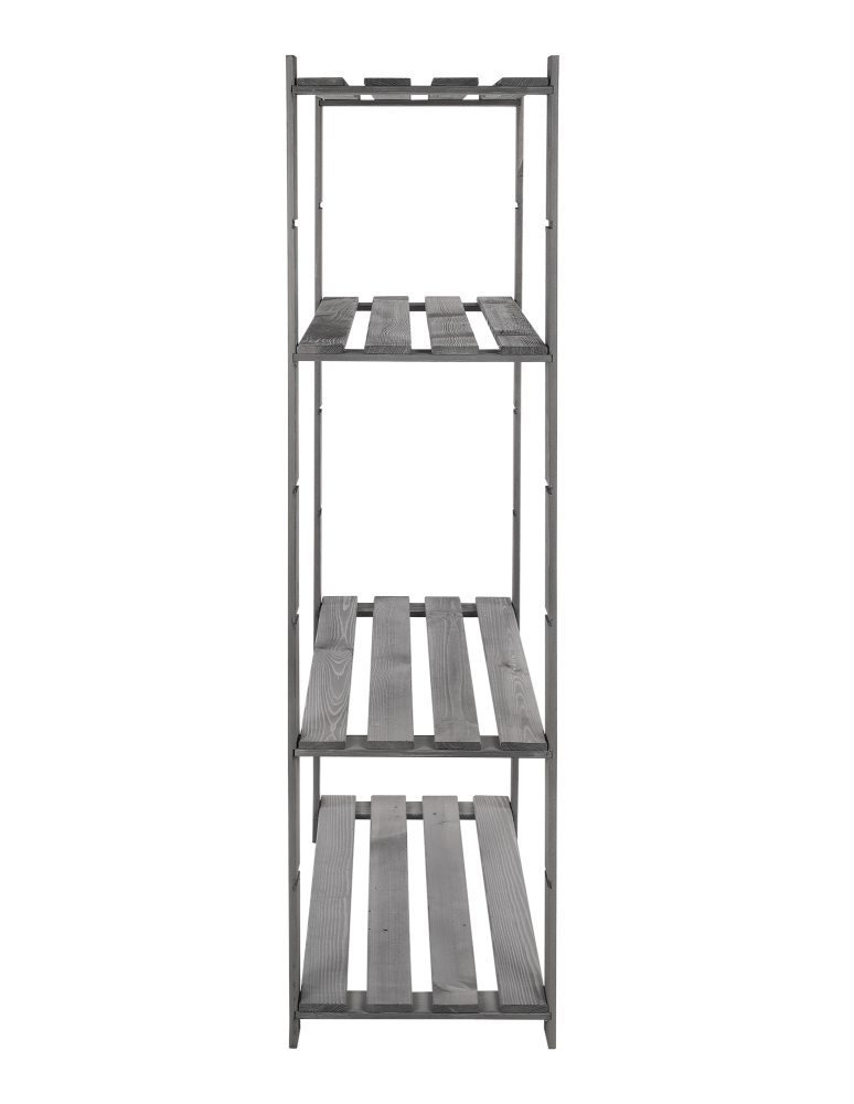 Regały - Regał na książki drewniany B23R 150x80x38 4 półki Szary - product b2b.wamar.biz 8