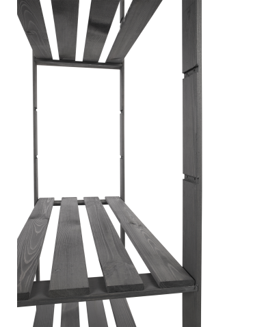 Regały - Regał na książki drewniany B23R 150x80x38 4 półki Szary - product 9