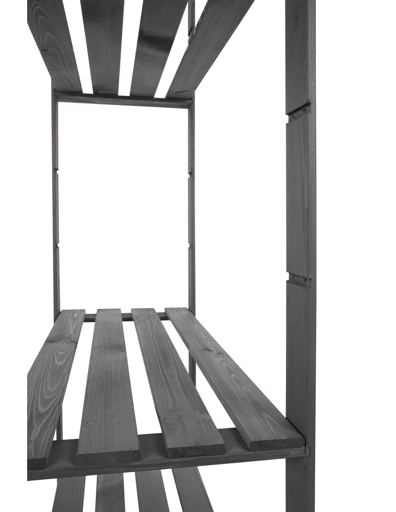 Regały - Regał na książki drewniany B23R 150x80x38 4 półki Szary - product b2b.wamar.biz 9