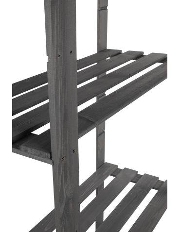 Regały - Regał na książki drewniany B23R 150x80x38 4 półki Szary - product 10