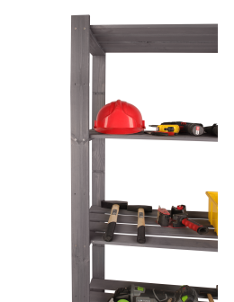 Regał na książki drewniany B24R 170x80x38 5 półek Szary - product 2